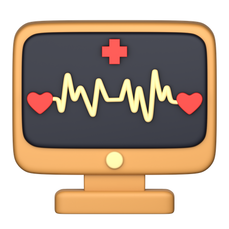 Surveillance de la santé informatique  3D Icon