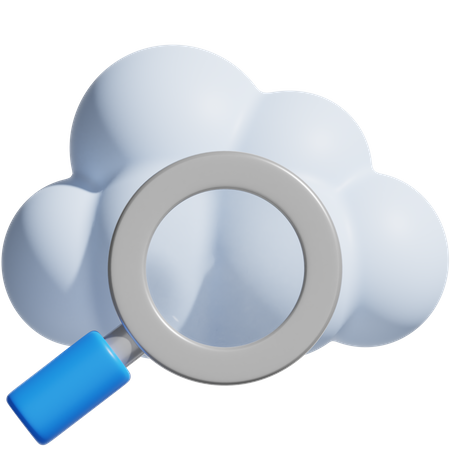 Surveillance du cloud  3D Icon