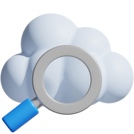 Surveillance du cloud  3D Icon