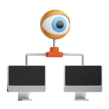 Surveillance du réseau  3D Icon