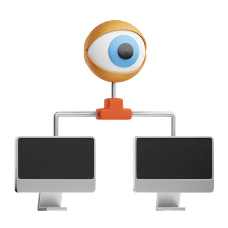 Surveillance du réseau  3D Icon