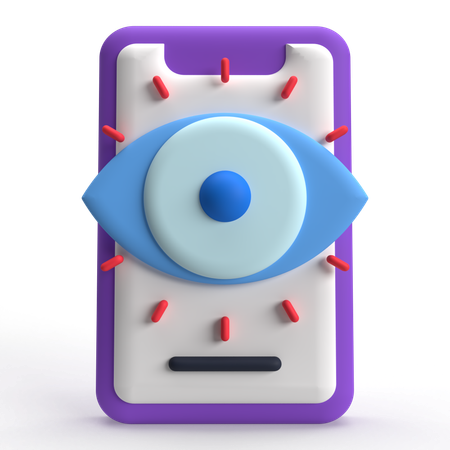 Surveillance mobile  3D Icon