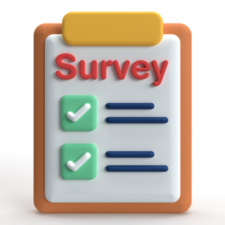 Survey  3D Icon