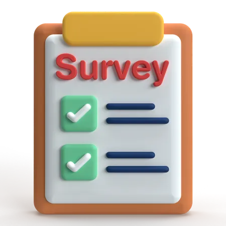 Survey  3D Icon