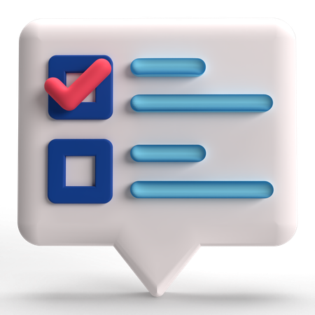 Survey Chat  3D Icon