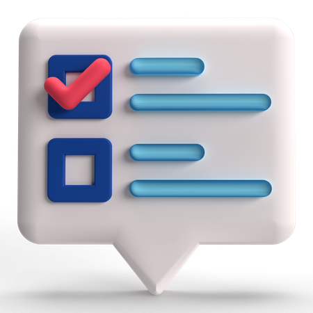 Survey Chat  3D Icon