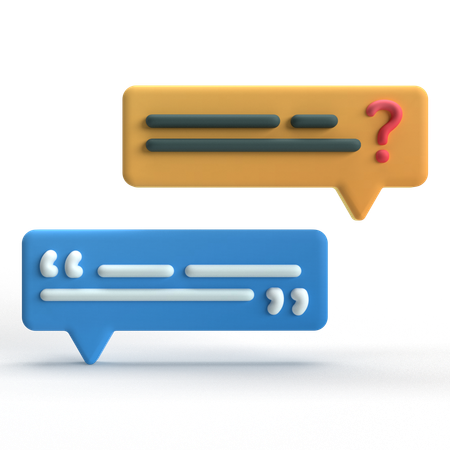 Survey Chat  3D Icon