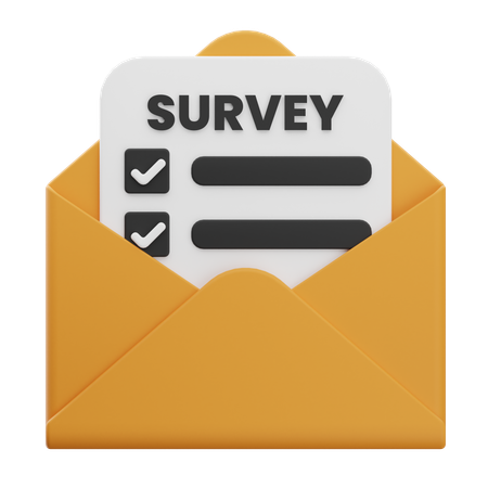 Survey Email  3D Icon