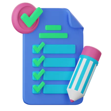 Survey Form  3D Icon