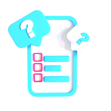 Survey Form  3D Icon