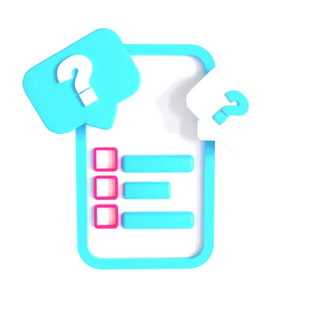 Survey Form  3D Icon