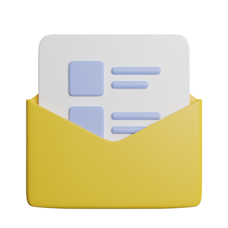Survey Mail  3D Icon