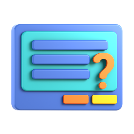 Survey Prompt  3D Icon