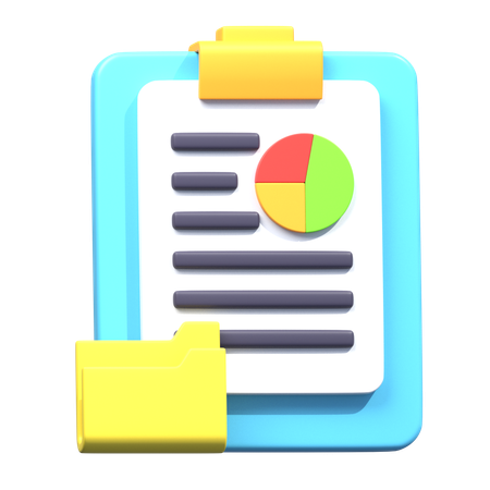 Survey Record Data  3D Icon