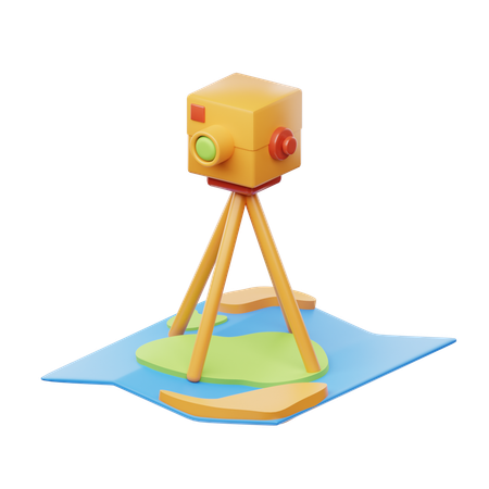 Surveying Equipment  3D Icon