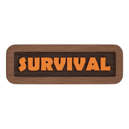 Survival Button  3D Icon