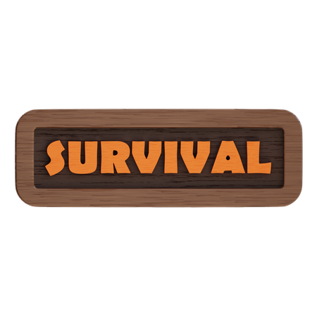 Survival Button  3D Icon