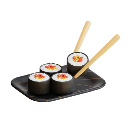 3 D Sushi Illustration 3D Icon