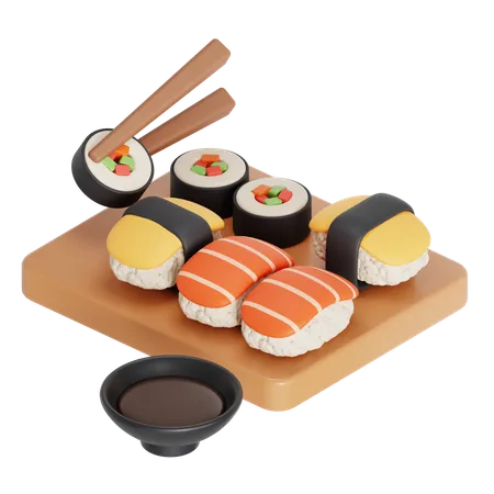Sushi Common Japanese Food 3D Icon