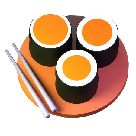 Sushi  3D Illustration