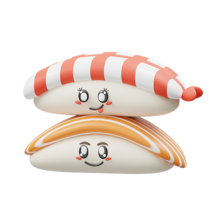 Sushi  3D Illustration