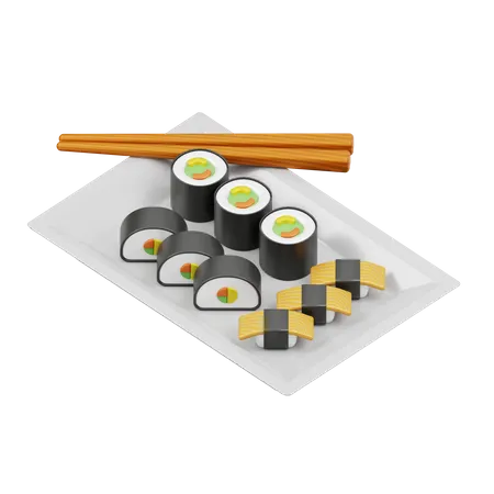 Sushi  3D Illustration