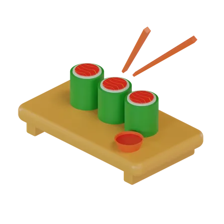 Sushi  3D Illustration