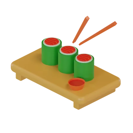 Sushi 3D Illustration