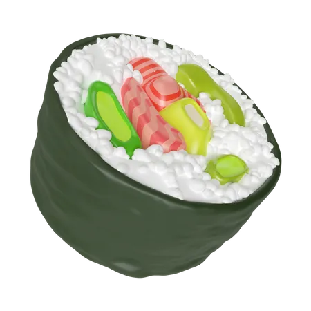 This Is Sushi 3 D Render Illustration Icon High Resolution Png File Isolated On Transparent Background Available 3 D Model File Format Blend Fbx Gltf And Obj 3D Icon