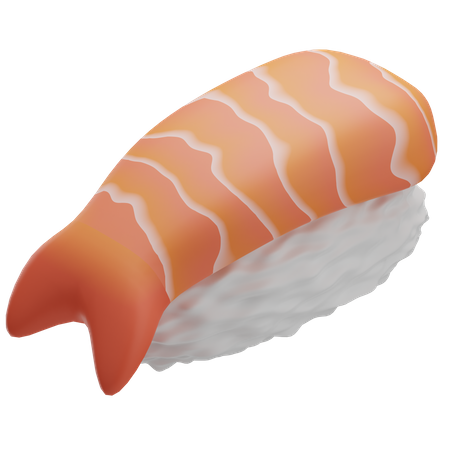 Crevettes à sushi  3D Icon