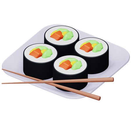 Sushi, Cuisine Japonaise  3D Icon