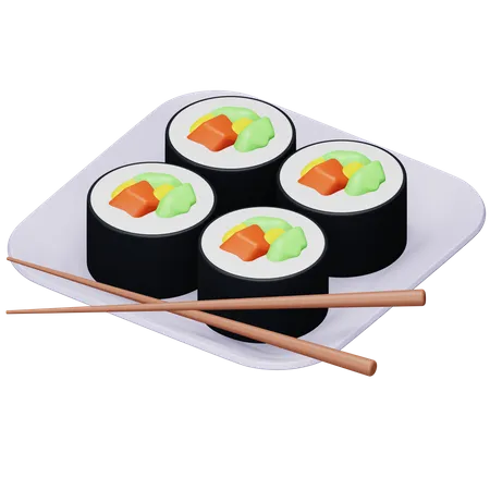 Sushi, Cuisine Japonaise  3D Icon
