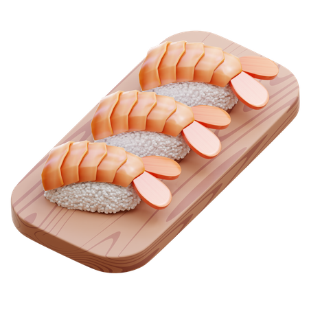 Sushi de camarão  3D Icon