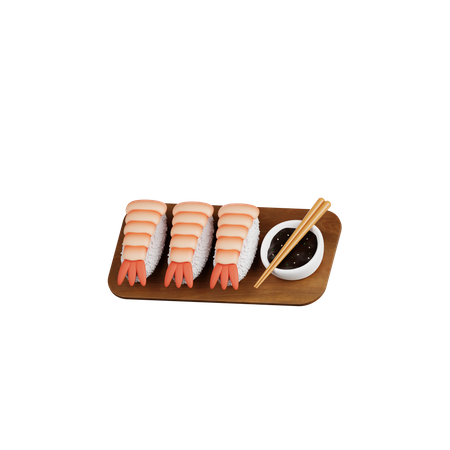 Sushi de camarão  3D Icon