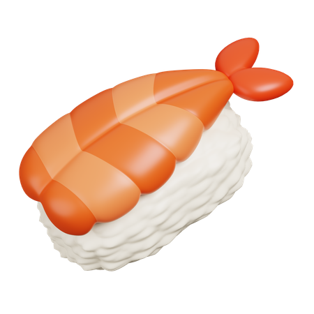 Sushi de camarão  3D Icon