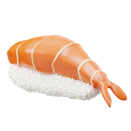 Sushi de camarão  3D Icon