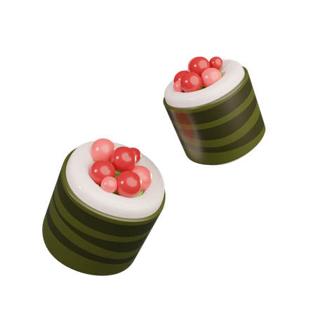 Sushi de caviar  3D Icon