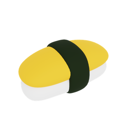 Sushi dulce de huevo  3D Icon