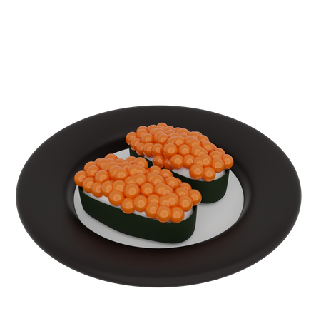 Sushi de huevo de salmón  3D Icon