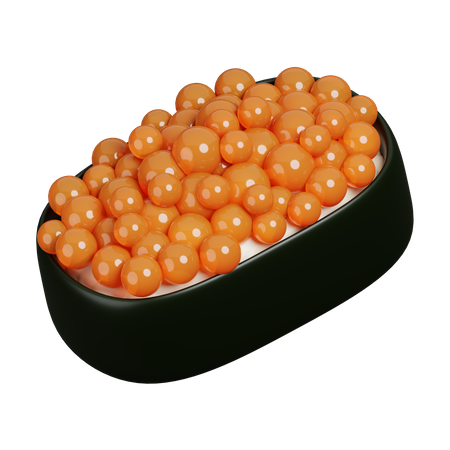 Sushi de Ovos de Salmão  3D Icon
