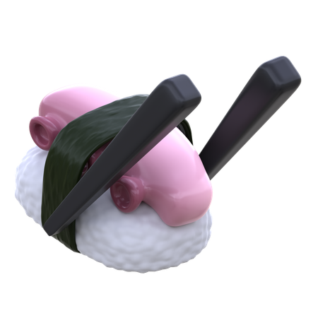 Sushi de pulpo con palillos  3D Icon