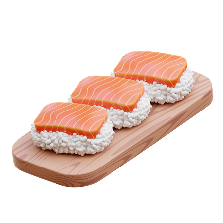 Sushi de salmão  3D Icon