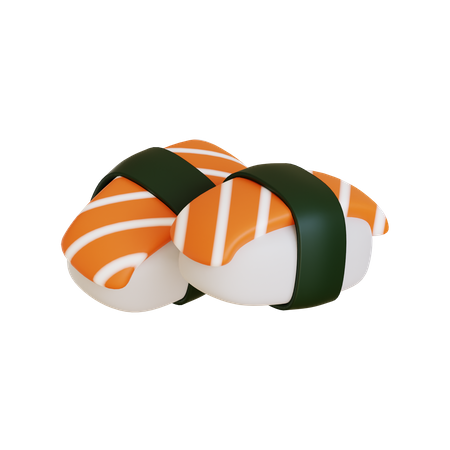 Sushi de salmón  3D Icon