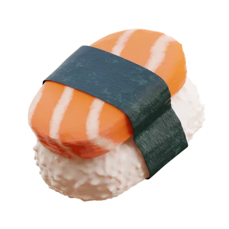 Sushi e pauzinho  3D Illustration