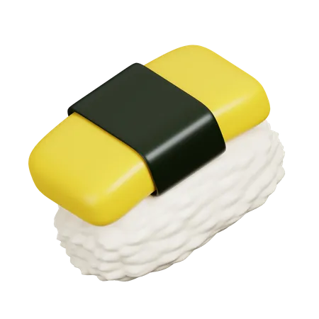 Sushi Egg Omelette  3D Icon