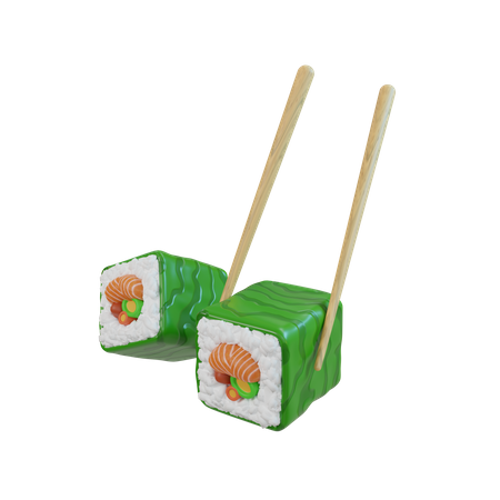 Sushi et baguettes  3D Icon