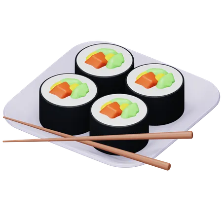 Sushi Japanese Food  3D Icon