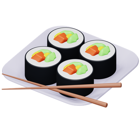 Sushi, japanisches Essen  3D Icon
