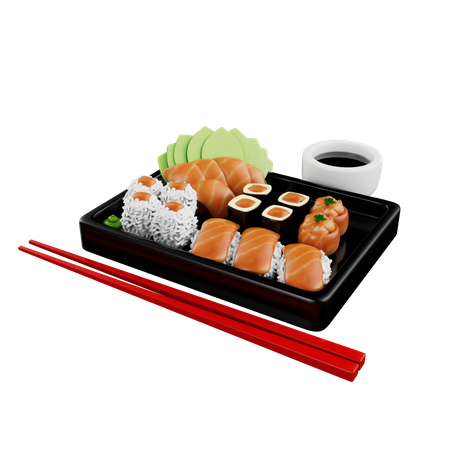 Sushi Plate  3D Icon