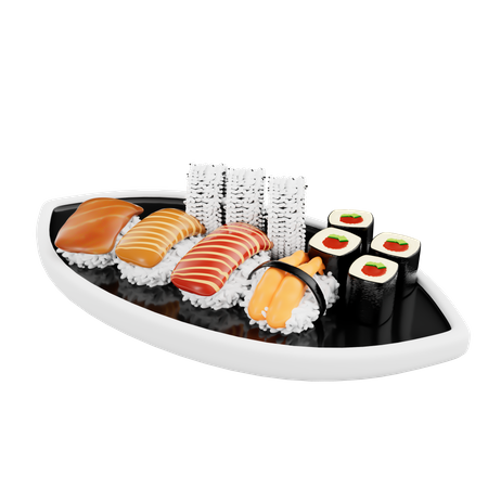 Sushi Plate  3D Icon